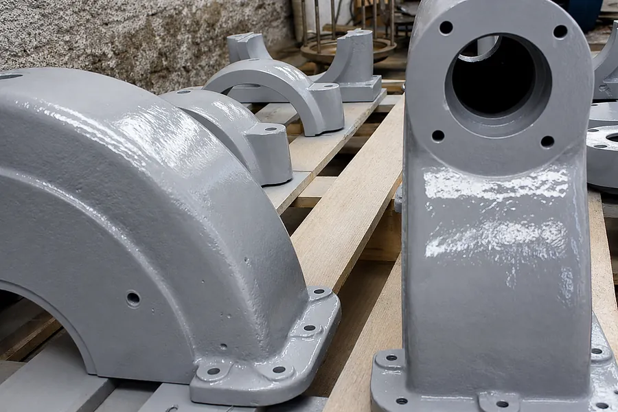 Piezas mecanizadas a partir de fundición, con pintura de protección